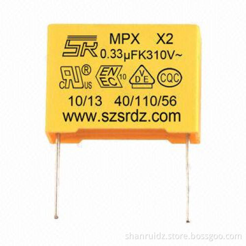 Metallized Polypropylene Film Capacitor, Class x 2 with Very Low-loss at High-frequency, UL Mark